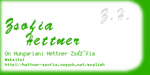 zsofia hettner business card